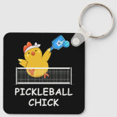 Pickleball Chick grappig Pensioen Gepensioneerde M Sleutelhanger (Achterkant)