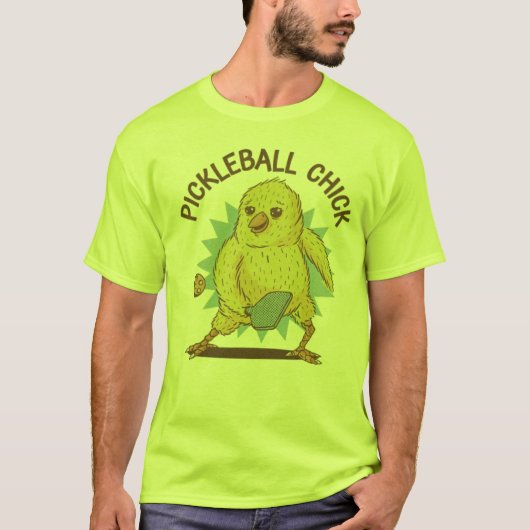 pickleball chick grappige kip t-shirt (Voorkant)