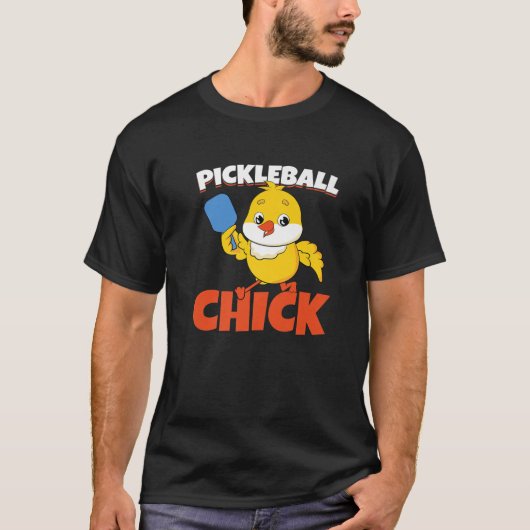 Pickleball Chick Paddle Ball Player Chicken Pickle T-shirt (Voorkant)