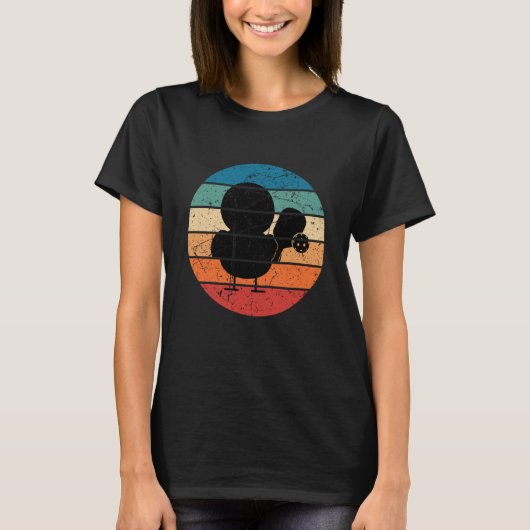 Pickleball Chick Retro 4 T-shirt (Voorkant)