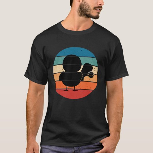 Pickleball Chick Retro 5 T-shirt (Voorkant)