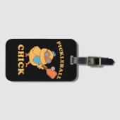 Pickleball Chick - retro Bagagelabel (Voorkant (horizontaal))