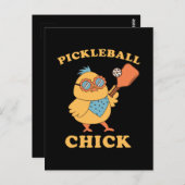 Pickleball Chick - retro Briefkaart (Voorkant / Achterkant)
