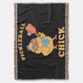 Pickleball Chick - retro Deken (Voorkant Verticaal)