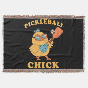 Pickleball Chick - retro Deken