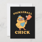 Pickleball Chick - retro Feestdagenkaart (Voorkant)