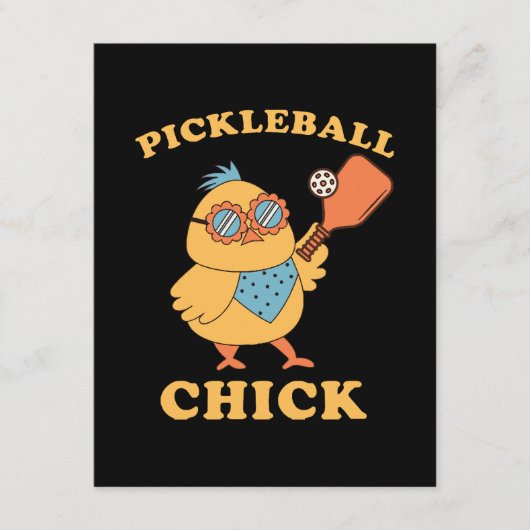 Pickleball Chick - retro Informatiekaartje (Voorkant)