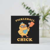 Pickleball Chick - retro Kaart (Staand voorkant)