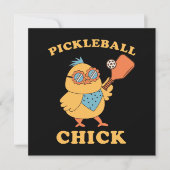 Pickleball Chick - retro Kaart (Voorkant)