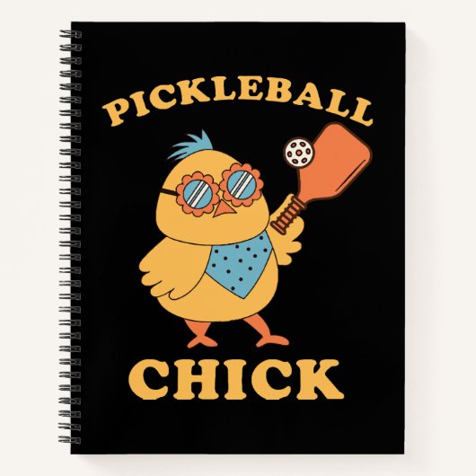 Pickleball Chick - retro Notitieboek (Voorkant)