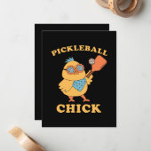 Pickleball Chick - retro Notitiekaartje (Voorkant / Achterkant in situ)