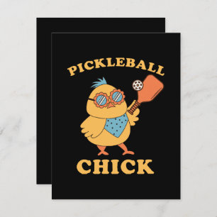 Pickleball Chick - retro Notitiekaartje