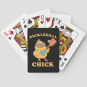 Pickleball Chick - retro Pokerkaarten (Achterkant)