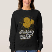 Pickleball Chick Retro Vintage 7 Trui (Voorkant)