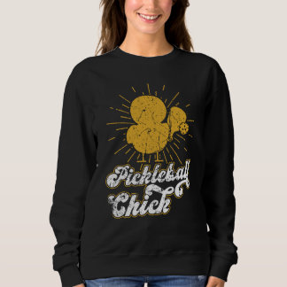 Pickleball Chick Retro Vintage  7 Trui
