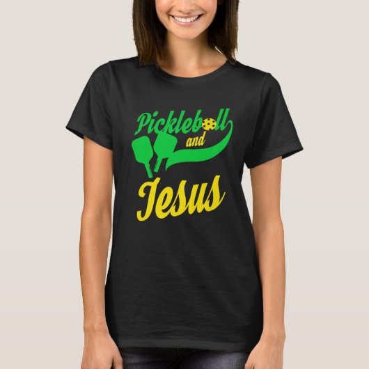 Pickleball Christelijk Jesus T-Player Dink T-shirt (Voorkant)