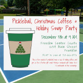 Pickleball, Christmas Coffee & Holiday Swap Party Kaart