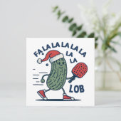 Pickleball Christmas Fa La La Lob Feestdagenkaart (Staand voorkant)
