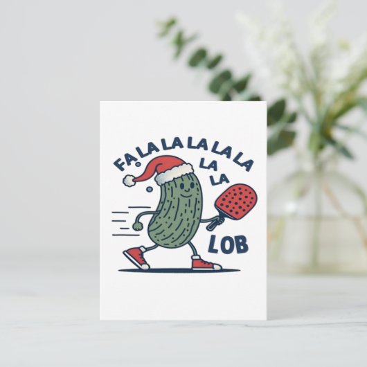 Pickleball Christmas Feestdagenkaart (Staand voorkant)