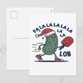 Pickleball Christmas Feestdagenkaart (Voorkant / Achterkant)