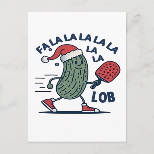 Pickleball Christmas Feestdagenkaart (Voorkant)