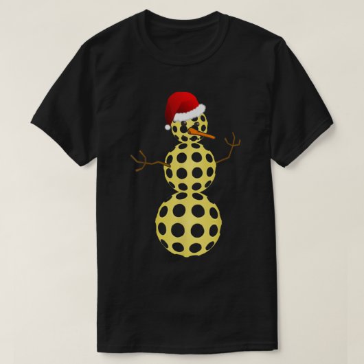 Pickleball Christmas Funny Pickleball Snowman 531 T-shirt (Design voorkant)