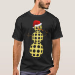 Pickleball Christmas Funny Pickleball Snowman 531 T-shirt<br><div class="desc">Pickleball Christmas Funny Pickleball Snowman 531</div>