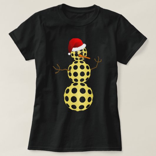 Pickleball Christmas Funny Pickleball Snowman 531 T-shirt (Design voorkant)
