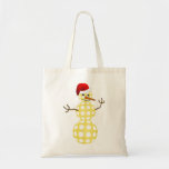 Pickleball Christmas Funny Pickleball Snowman 531 Tote Bag<br><div class="desc">Pickleball Christmas Funny Pickleball Snowman 531</div>