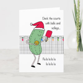 Pickleball CHristmas Holiday Card Feestdagen Kaart