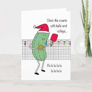 Pickleball CHristmas Holiday Card Feestdagen Kaart