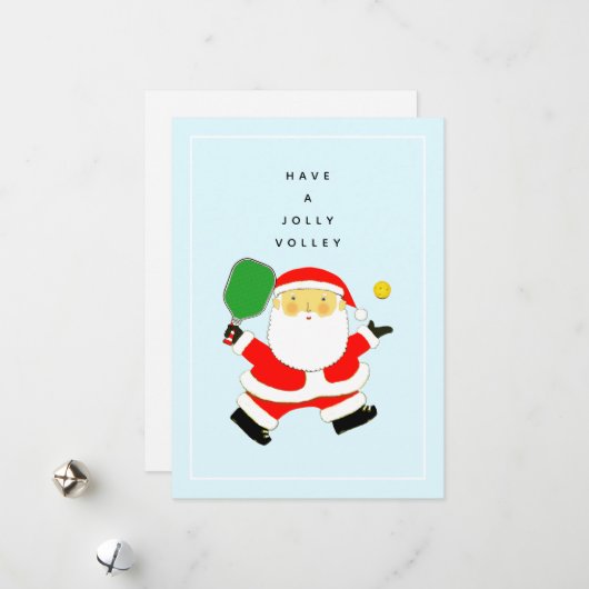 Pickleball Christmas Holiday Gift Kaart (Voorkant / Achterkant in situ)