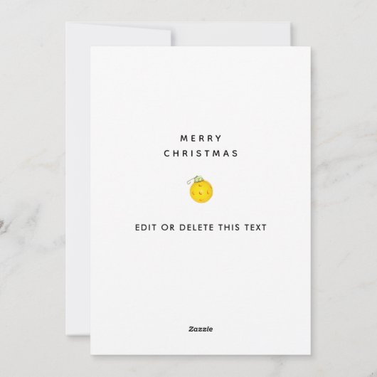 Pickleball Christmas Holiday Gift Kaart (Achterkant)