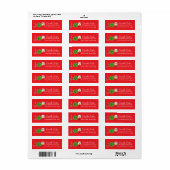Pickleball Christmas Joy Party Invite Cards  Etiket (Full Sheet)