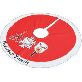 Pickleball Christmas Joy Rendier Rood en Wit Kerstboom Rok (Gekanteld)