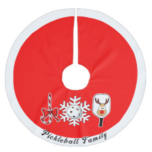 Pickleball Christmas Joy Rendier Rood en Wit Kerstboom Rok