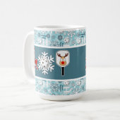 Pickleball Christmas Joy Santa Ho Sneeuwballen Koffiemok (Voorkant links)