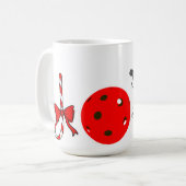 Pickleball Christmas Joy Santa Paddle Red Ball Koffiemok (Voorkant links)