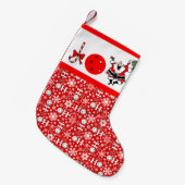 Pickleball Christmas Joy Santa Paddle Rood Wit Kleine Kerstsok (Voorkant (Hangend))