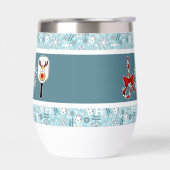 Pickleball Christmas Joy Snowflake Blauw en Wit (Links)