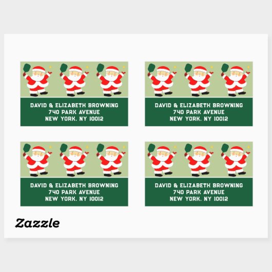 Pickleball Christmas Labels (Vel)