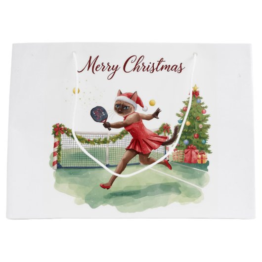 Pickleball Christmas Party Design Merry Christmas Groot Cadeauzakje (Voorkant)