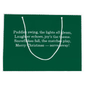 Pickleball Christmas Party Design Merry Christmas Groot Cadeauzakje (Achterkant)