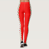 Pickleball Christmas Red and Green Pickleballs Leggings (Achterkant)