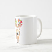 Pickleball Christmas Reindeer Koffiemok (Voorkant rechts)