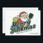 Pickleball Christmas Santa Merry Dinkmas Custom Feestdagenkaart<br><div class="desc">Serveer wat vakantiegeest met deze charmante pickleball kerstkaart! Met een pickleball Santa-ontwerp en ruimte voor uw gepersonaliseerde tekst,  is deze kaart een prachtige manier om contact te maken met medespelers,  clubs en coaches. Perfect voor het verspreiden van pickleball-vreugde naar je vrienden en familie dit feestelijke seizoen!</div>