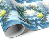 Pickleball Christmas themed Cadeaupapier (Rol Hoek)