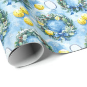 Pickleball Christmas themed Cadeaupapier (Rol Hoek)