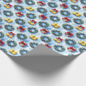 Pickleball Christmas themed Cadeaupapier (Hoek)