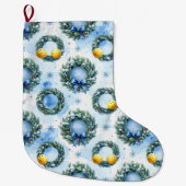 Pickleball Christmas themed Grote Kerstsok (Voorkant)